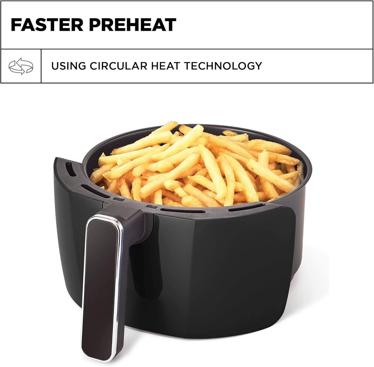 3.5L Manual Air Fryer | Fast Pre-Heat Healthy Cooking | 5-in-1 Multi Cooker
