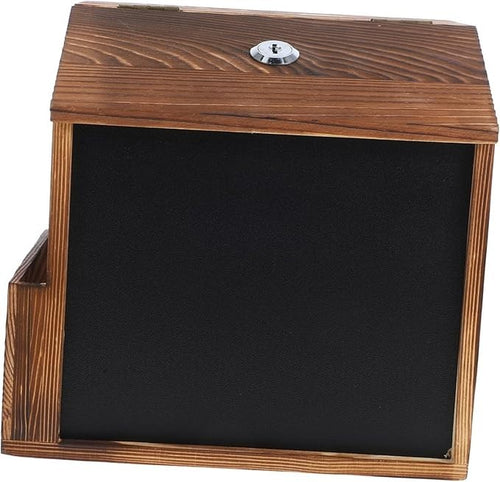 Wall Mounted Wooden Suggestion Box Lockable Blackboard – Secure & Space Saving