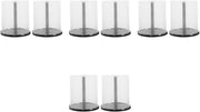 8 Pack CD DVD Storage Boxes Clear Plastic Disc Organizer Stackable