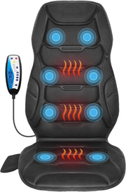Vibration Back Massager Heat 8-Node Chair Cushion Pain Relief Home Office Pad