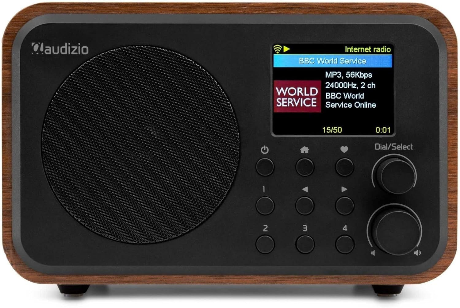 Portable DAB+/WiFi Internet Radio with Bluetooth, FM & Dual Alarm
