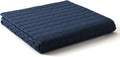 "Navy Weighted Blanket 152x203cm 9kg Cotton – Calming for One Person"