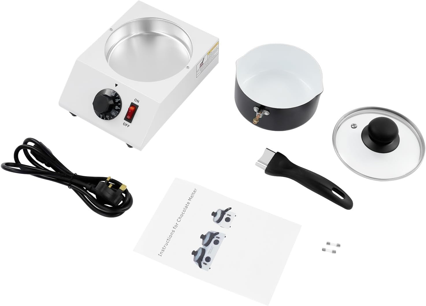 Electric Chocolate Melting Pot 1kg Tempering Machine Fondue Warmer