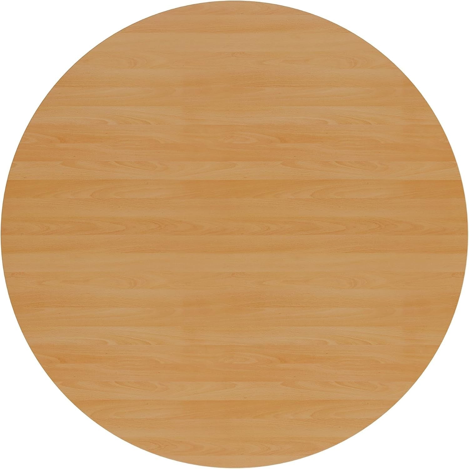 Round Beech Meeting Table – Heavy Duty 110cm Conference Desk for Office Spaces