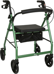 Lightweight Rollator Walker with Seat 4 Wheel Height Adjustable Indoor Outdoor