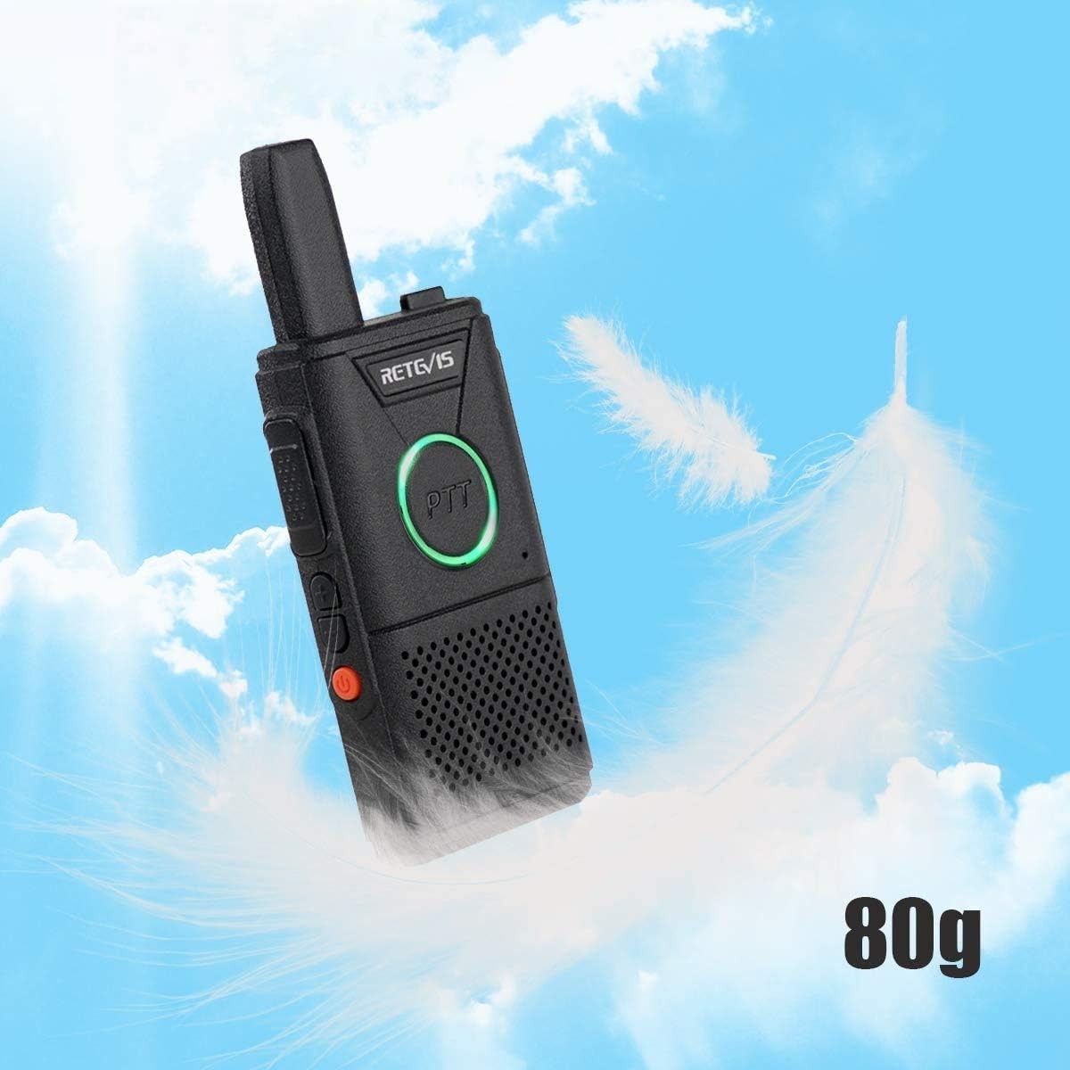 Mini PMR446 Walkie Talkies 4 Pack Rechargeable Dual PTT Long Range Radio