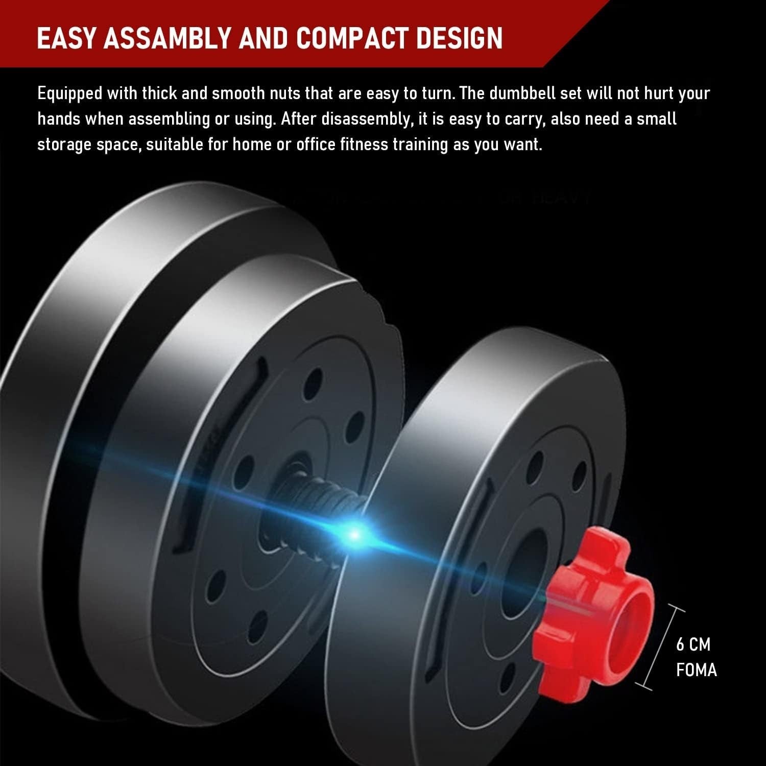 10kg Adjustable Dumbbell Barbell Set Neoprene 2-in-1 Home Gym Weights