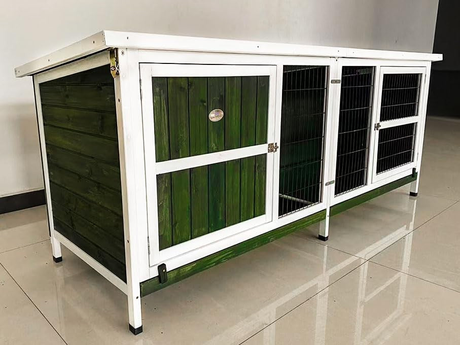 XXL Rabbit Hutch 6ft Single Tier Predator Resistant Indoor Outdoor Cage