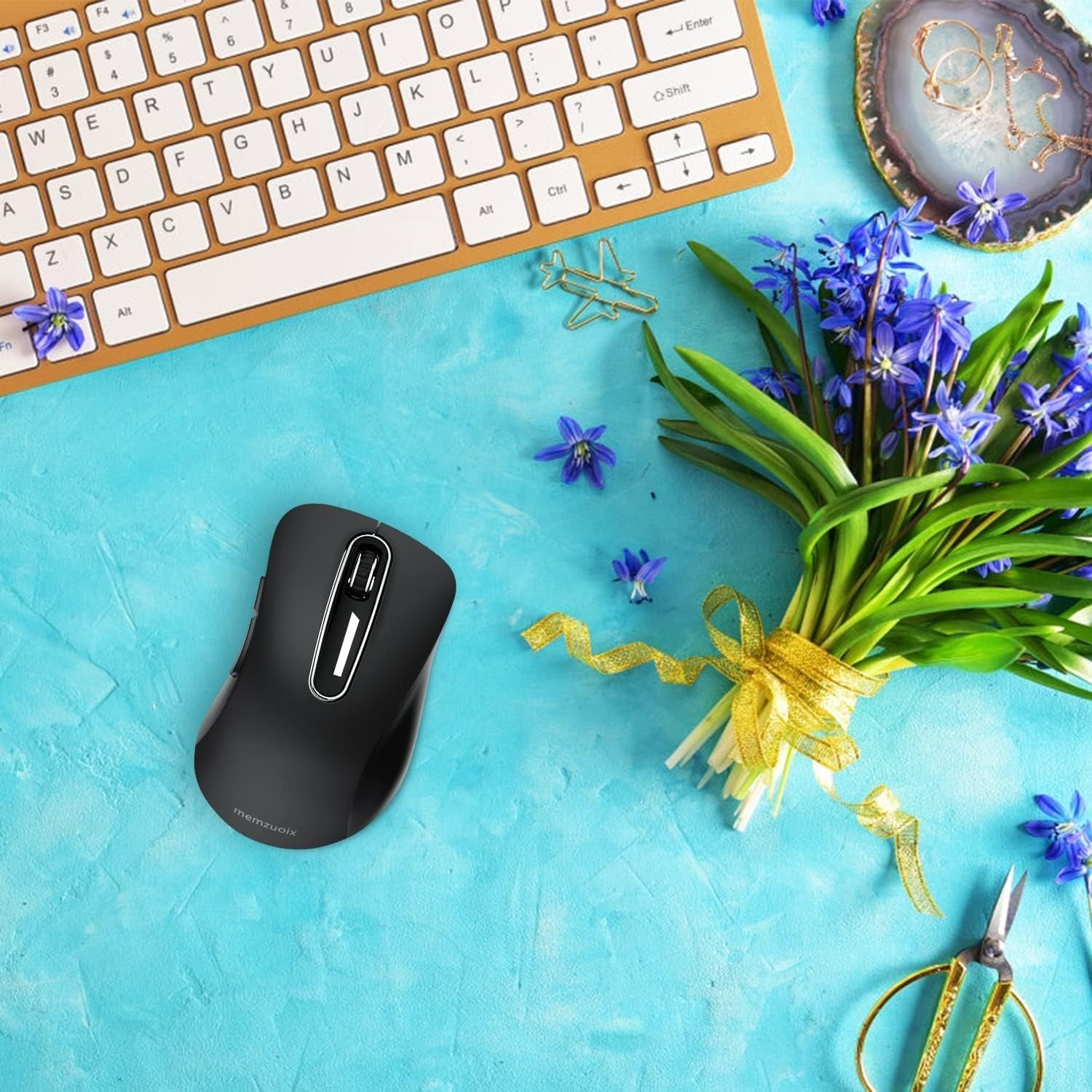 Matte Black Wireless Mouse 1400 DPI USB 2.4G 5 Button Laptop