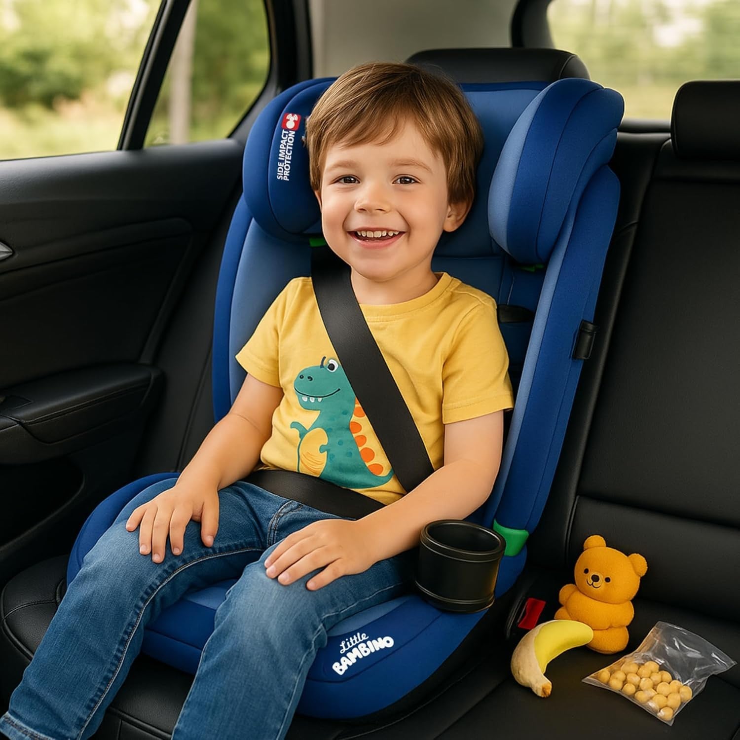 i-Size Highback Booster Car Seat 100–150cm ISOFIX Impact Cup Holder