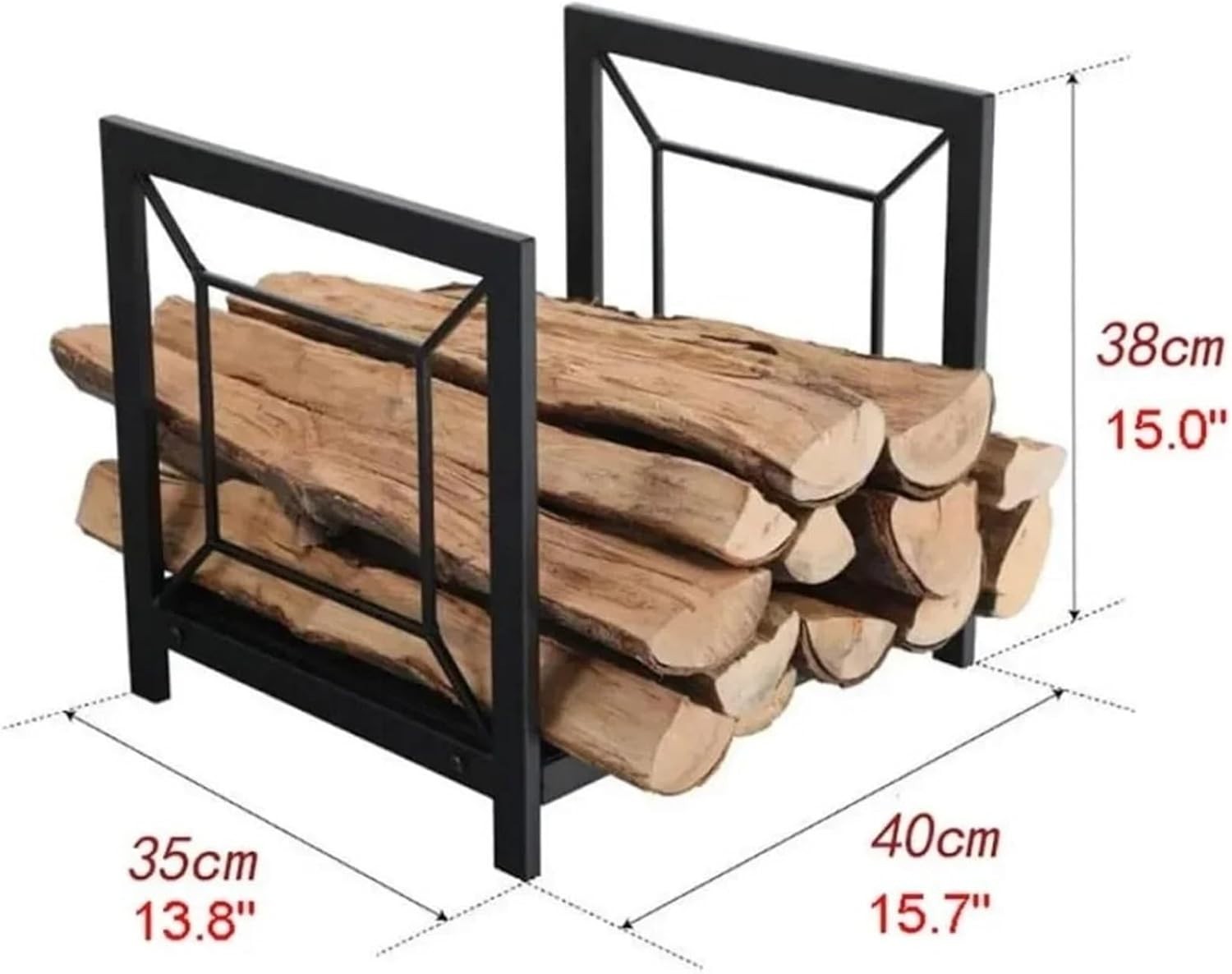 Heavy Duty Firewood Log Holder Indoor Outdoor Metal Rack ✅ Sturdy & Space-Saving