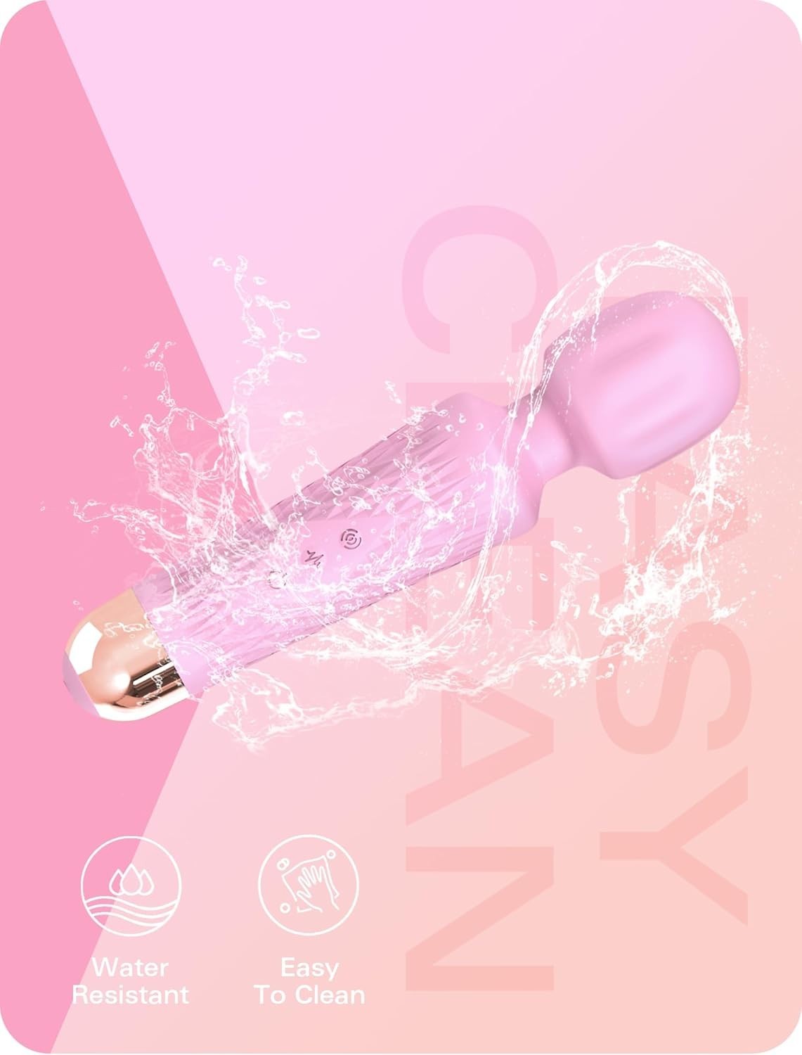 Cordless Body Massager Wand Quiet Muscle Relaxer Fast Charge Waterproof
