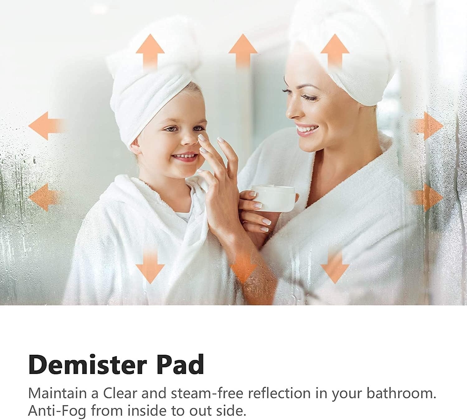 LED Bathroom Mirror 400x600mm Anti-Fog Wall Vanity Mirror with Lights