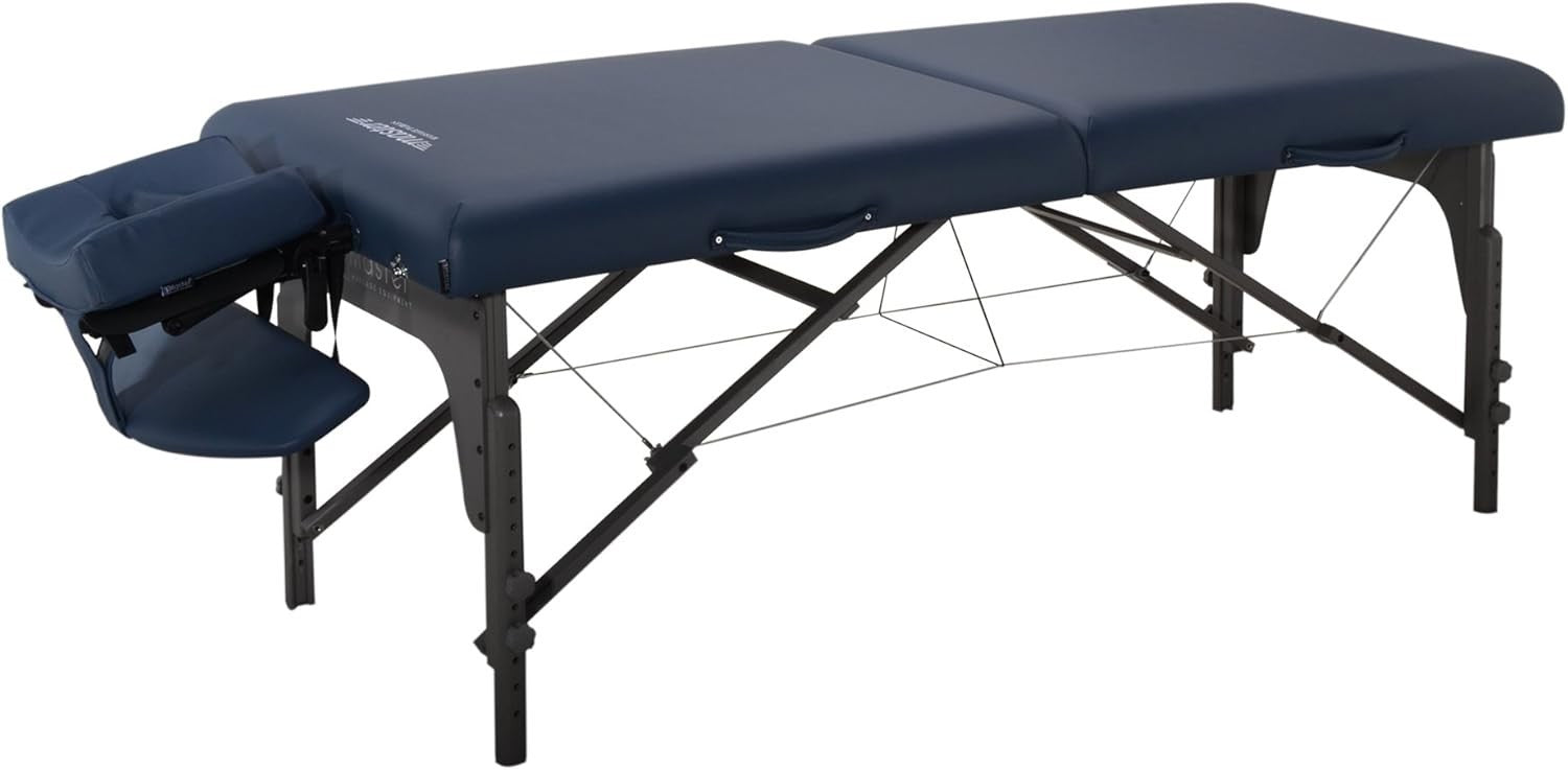 71cm Portable Massage Table | Pro Montclair Spa Bed w/ Memory Foam Royal Blue