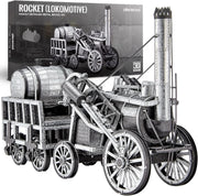 3D Metal Rocket Train Puzzle for Adults – Stainless Steel, No Glue, 175 Pieces