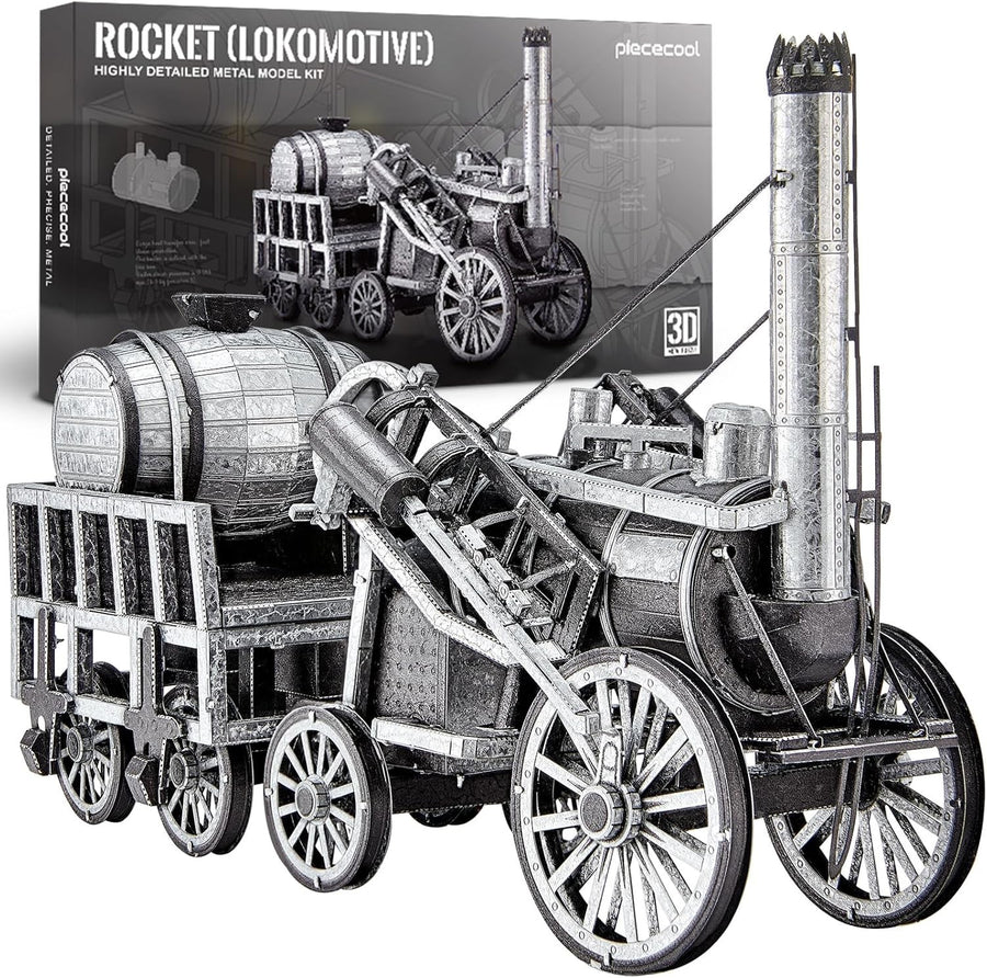 3D Metal Rocket Train Puzzle for Adults – Stainless Steel, No Glue, 175 Pieces