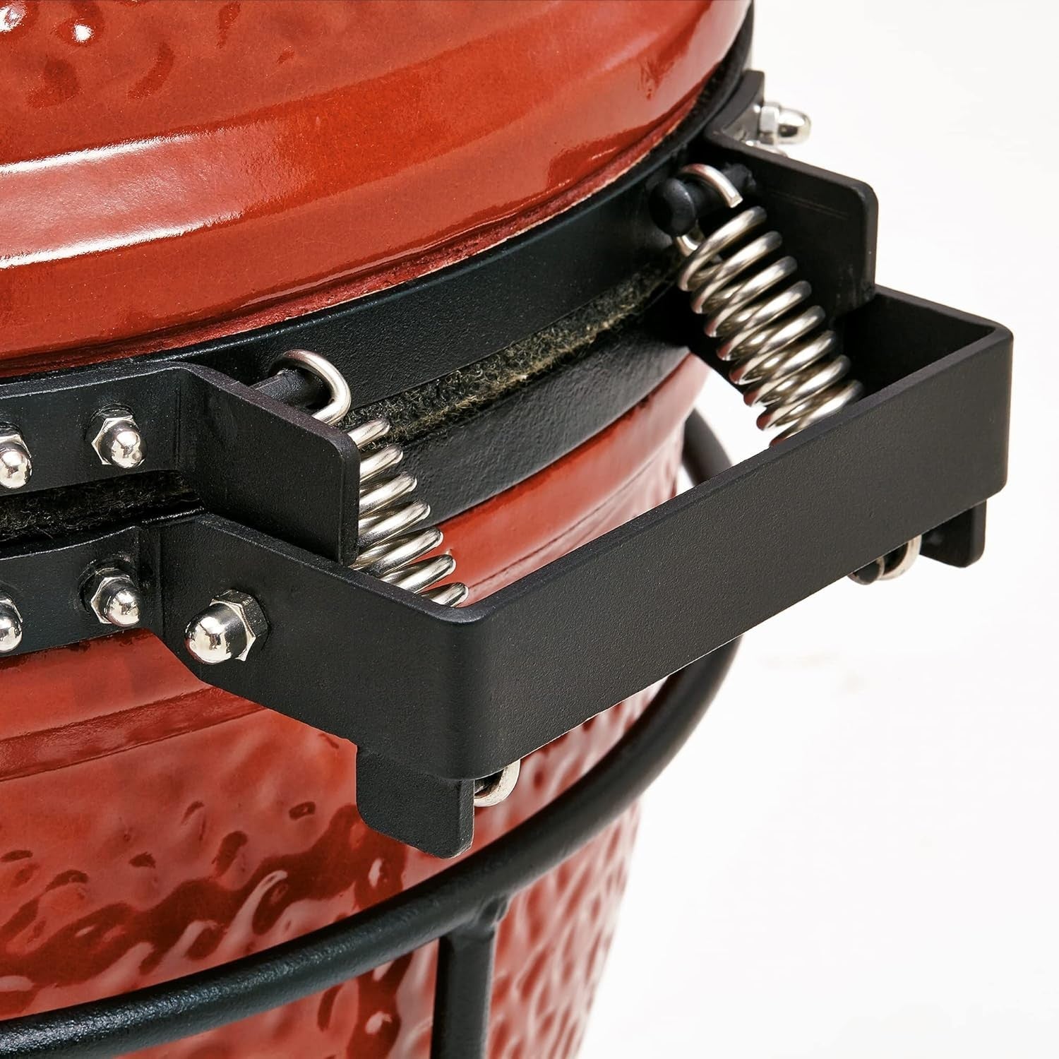 Portable Ceramic Charcoal Grill Mini BBQ Smoker | Cast Iron Vent