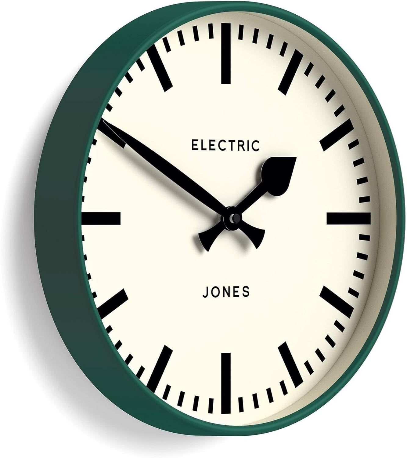 30cm Modern Wall Clock Silent Quartz Station Style Green Round Clock Home Office