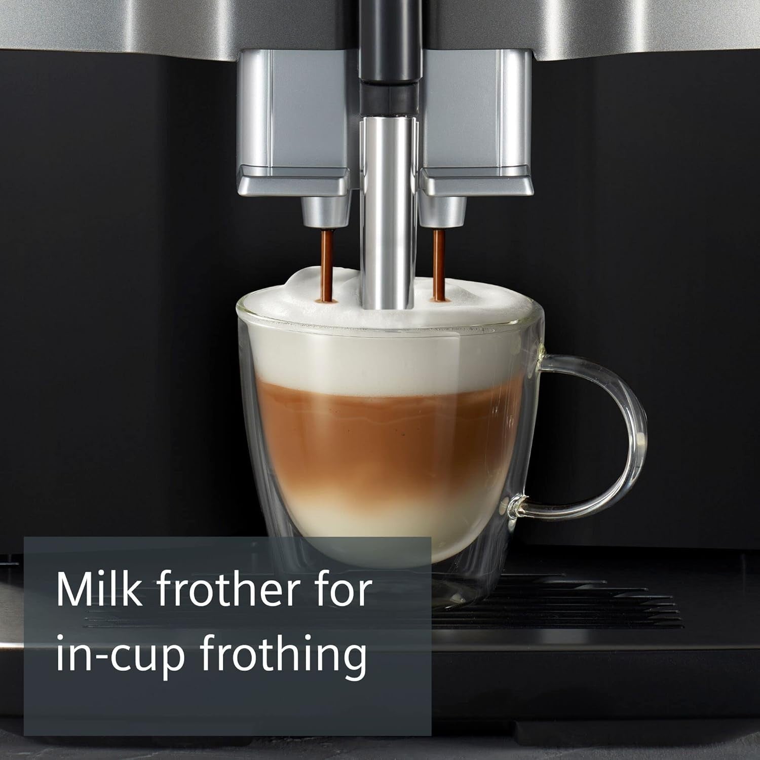 Bean-to-Cup Coffee Machine with Milk Frother, 1.4L Tank, One-Touch Drinks
