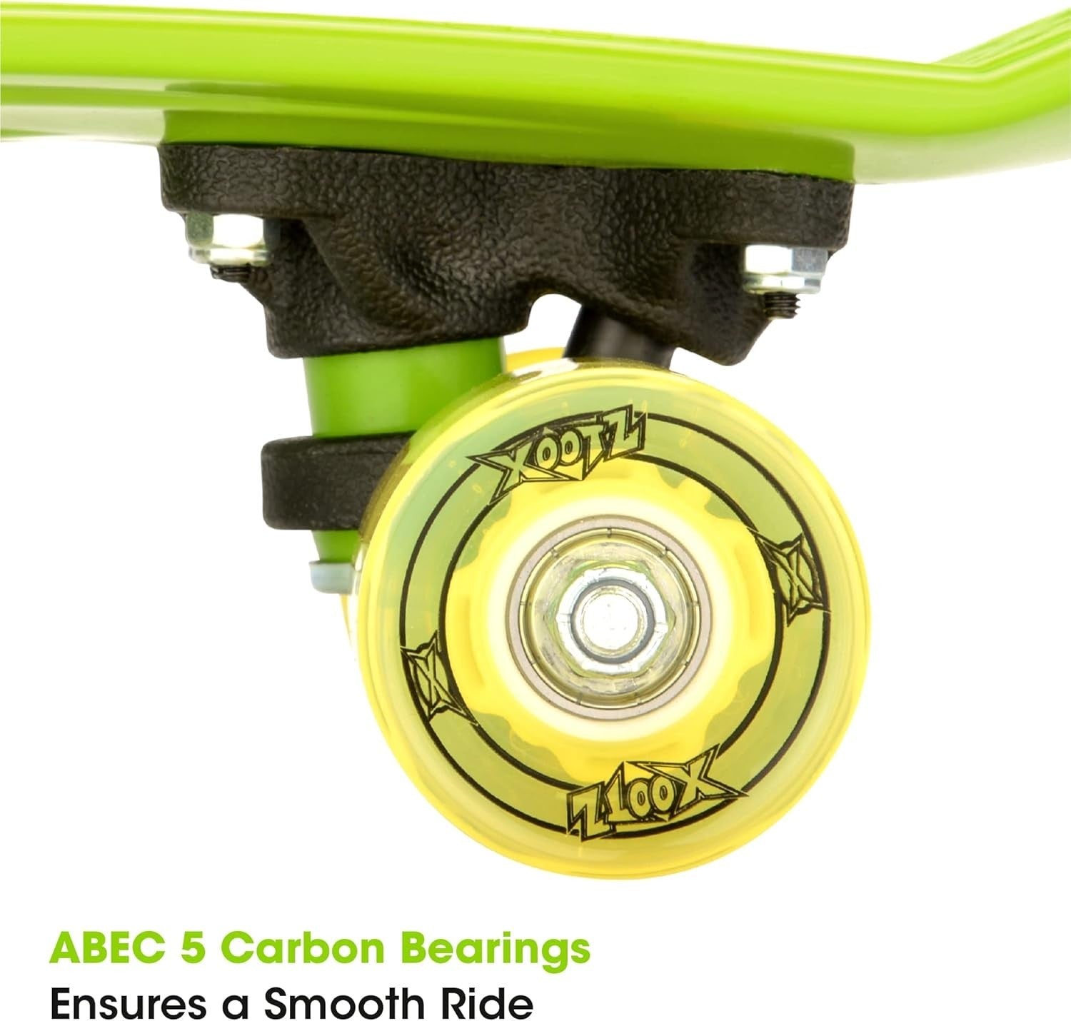 22in Retro Mini Cruiser Skateboard LED Wheels Kids Beginner Board Green