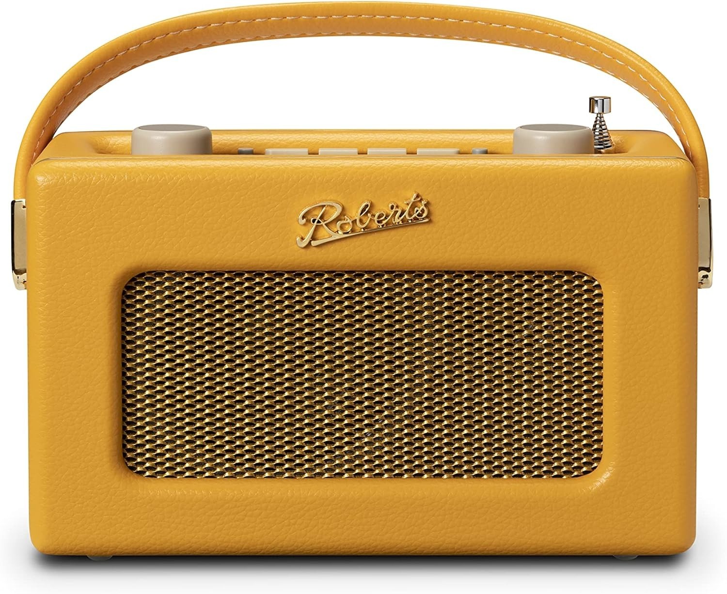 Portable DAB DAB+ FM Radio Bluetooth Retro Sunburst Yellow