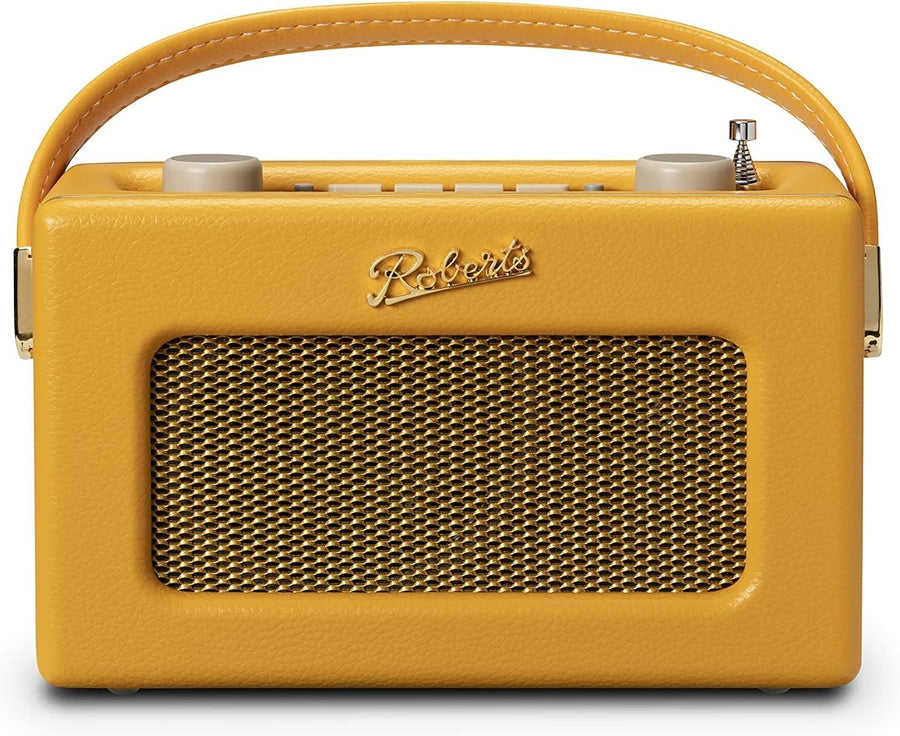 Portable DAB DAB+ FM Radio Bluetooth Retro Sunburst Yellow