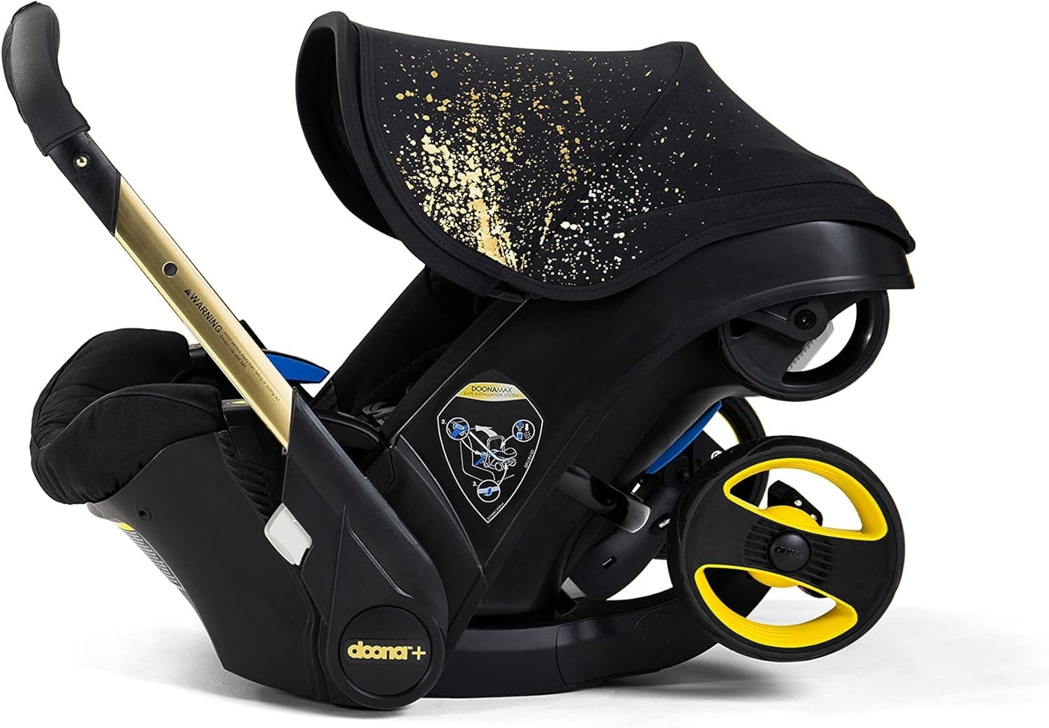 Convertible Baby Car Seat Stroller 0+ Anti Rebound 5 Point Harness Gold