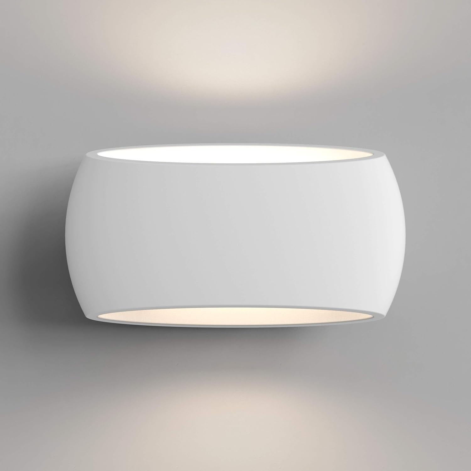 Modern Plaster Wall Light 12W LED Up Down Indoor Fixture White