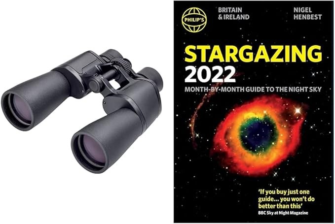 10x50 Powerful Binoculars Waterproof HD Optics Stargazing Set with Guide Book