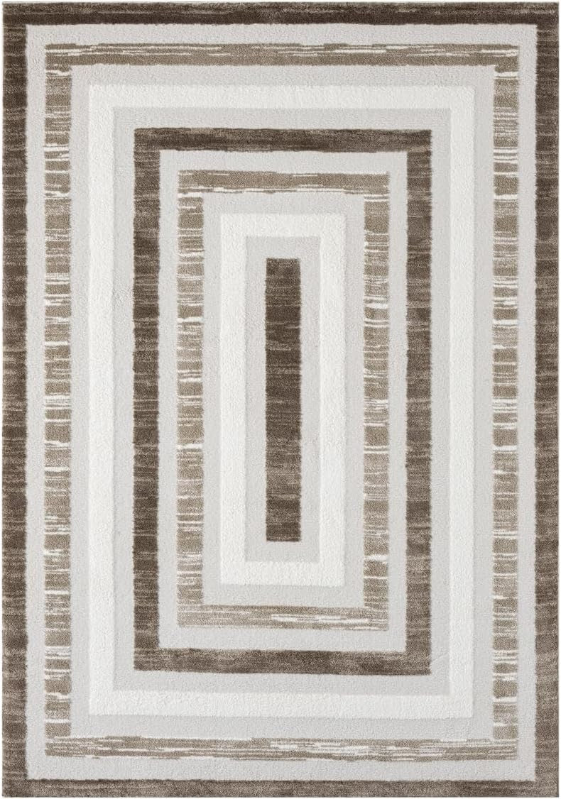 Large Washable Area Rug 200x290cm Anti Slip Geometric Soft Low Pile
