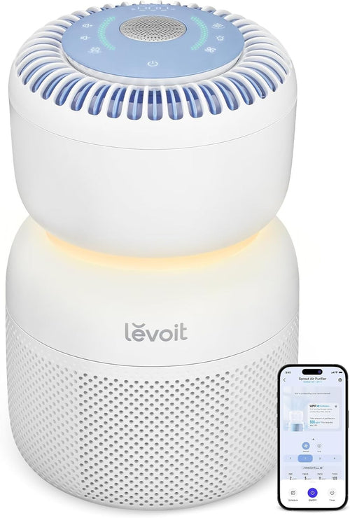 Smart Air Purifier HEPA WiFi White Noise Night Light Baby Bedroom