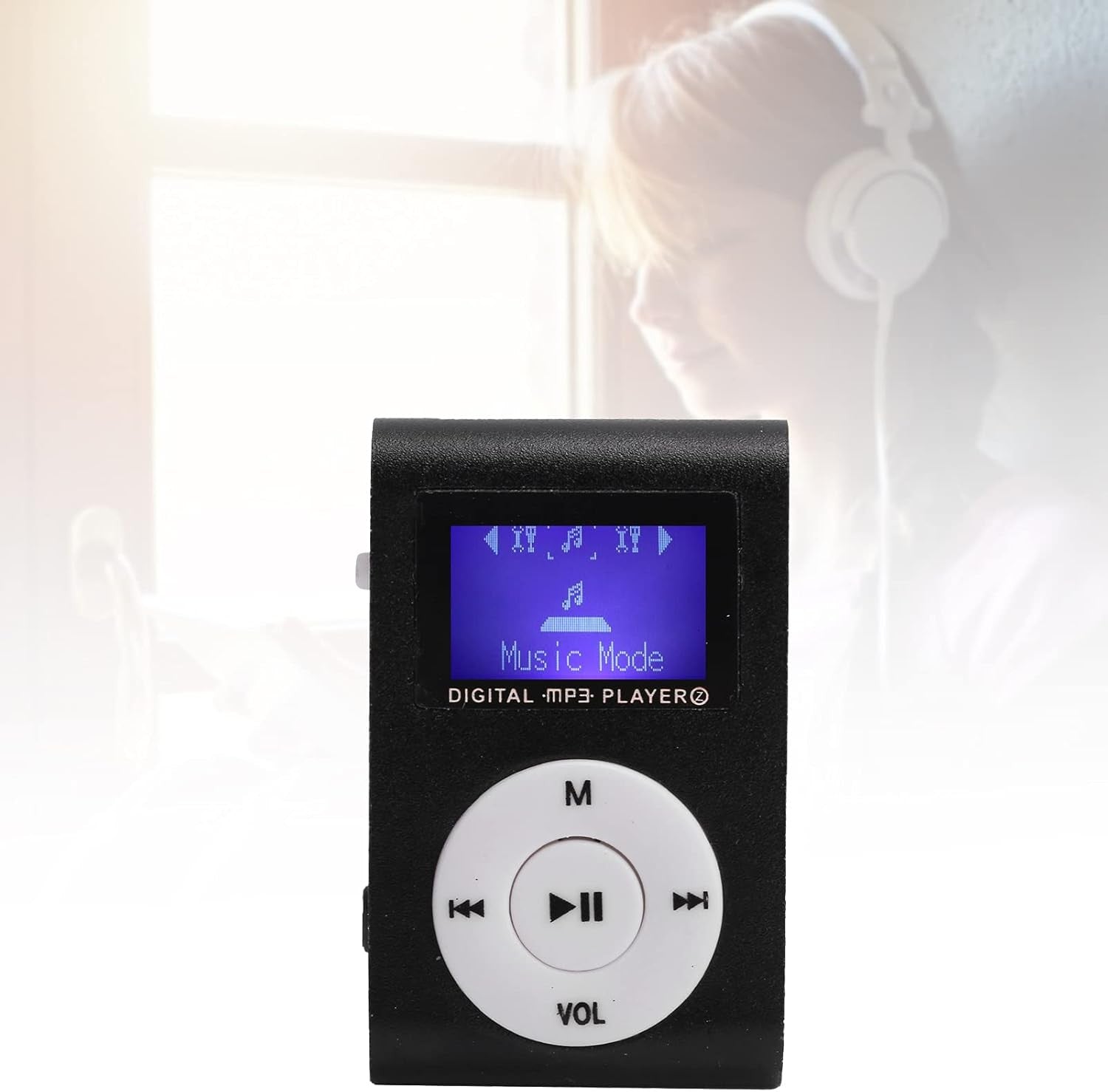 Mini MP3 Player with Clip Portable Music Player 32GB Black