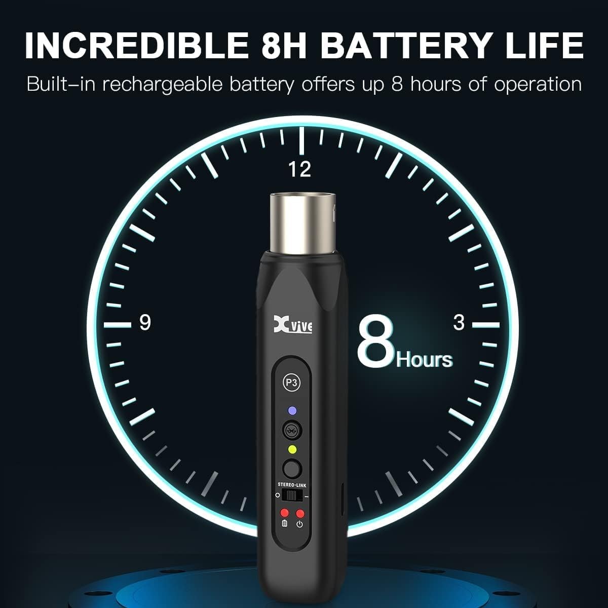 Bluetooth XLR Audio Receiver for Mixer Active PA Speaker
