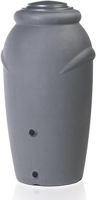 210L Grey Garden Water Butt with Tap & Complete Connection Kit