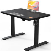 Flamaker 100x60cm Electric Adjustable Desk | Black Sit Stand Office Table
