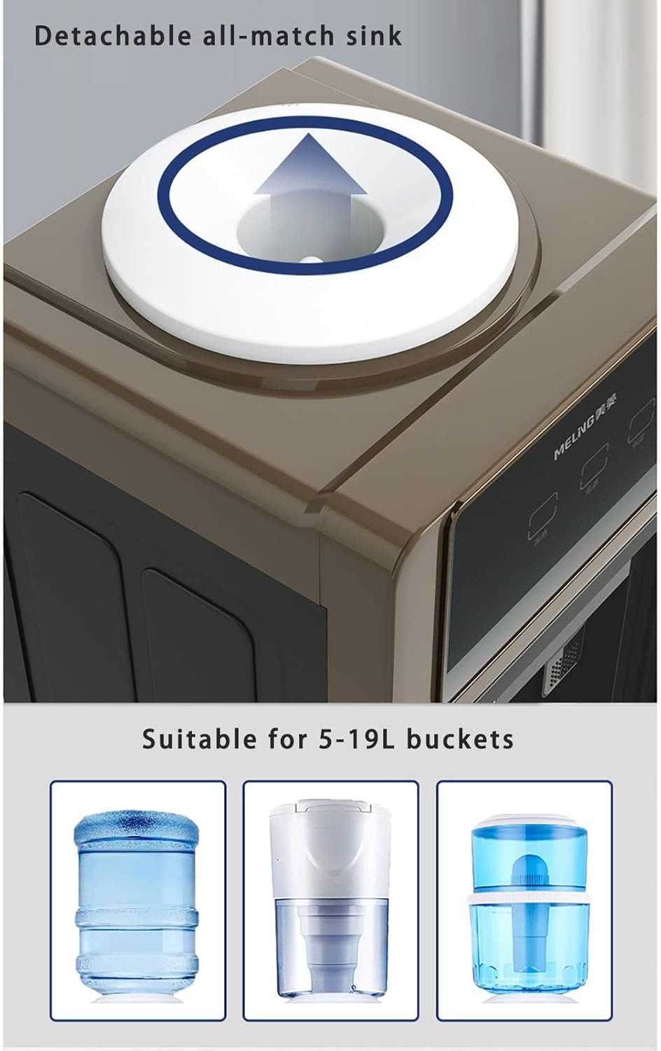 Top Loading Water Cooler Hot & Cold Child Lock Quiet Large Capacity