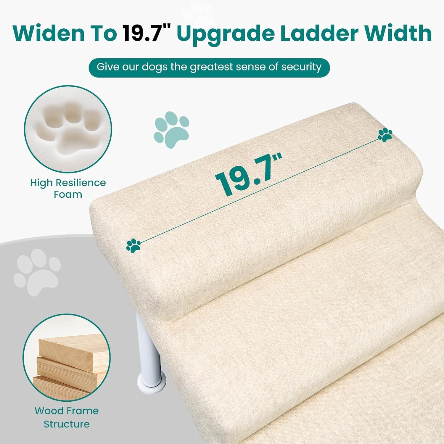 XL Adjustable Dog Stairs Multi-Level Ramp Pet Steps Bed Sofa