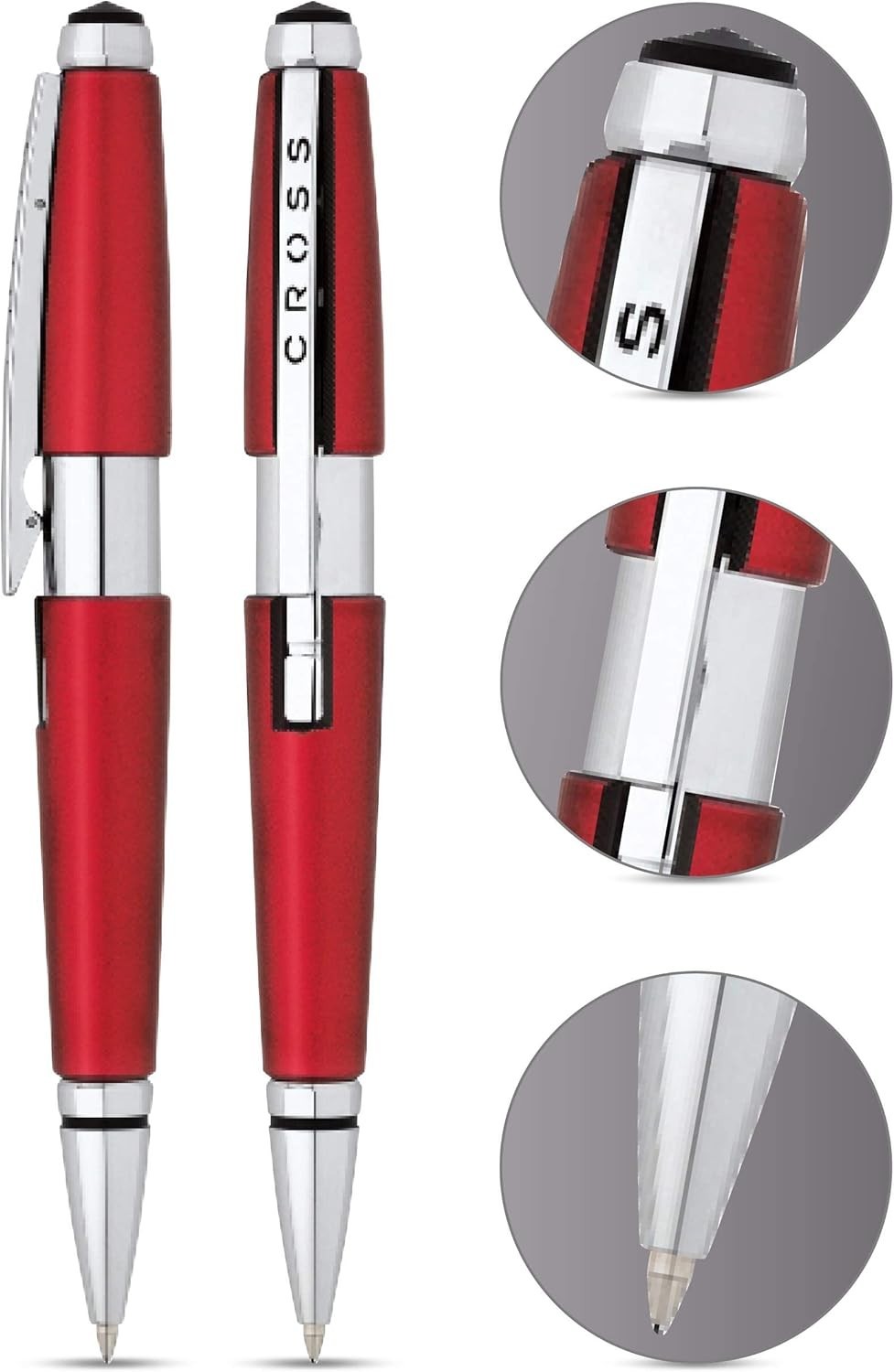 Luxury Formula Red Rollerball Pen Model Edge Medium Point Gift Box
