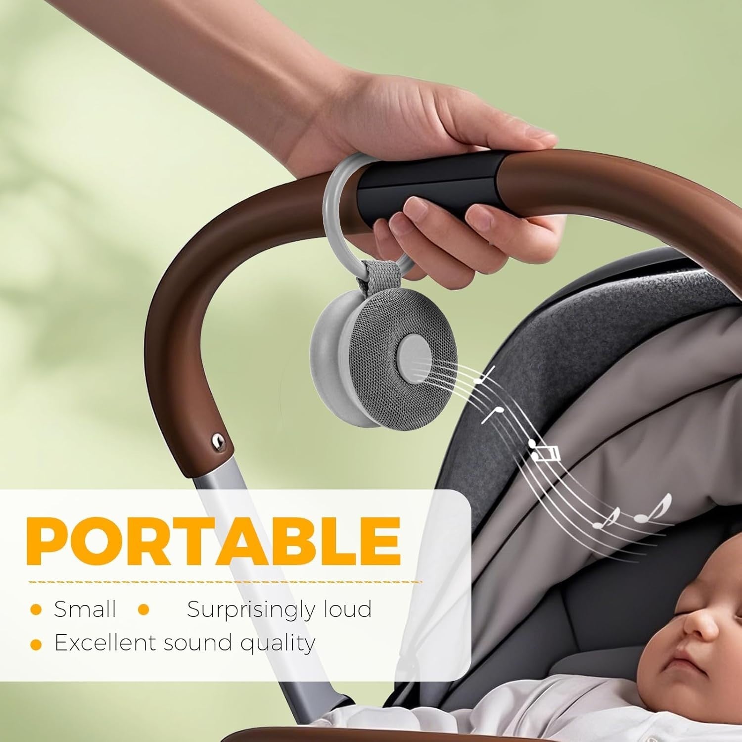Portable Baby White Noise Sound Machine 15 Soothing Sounds Night Light