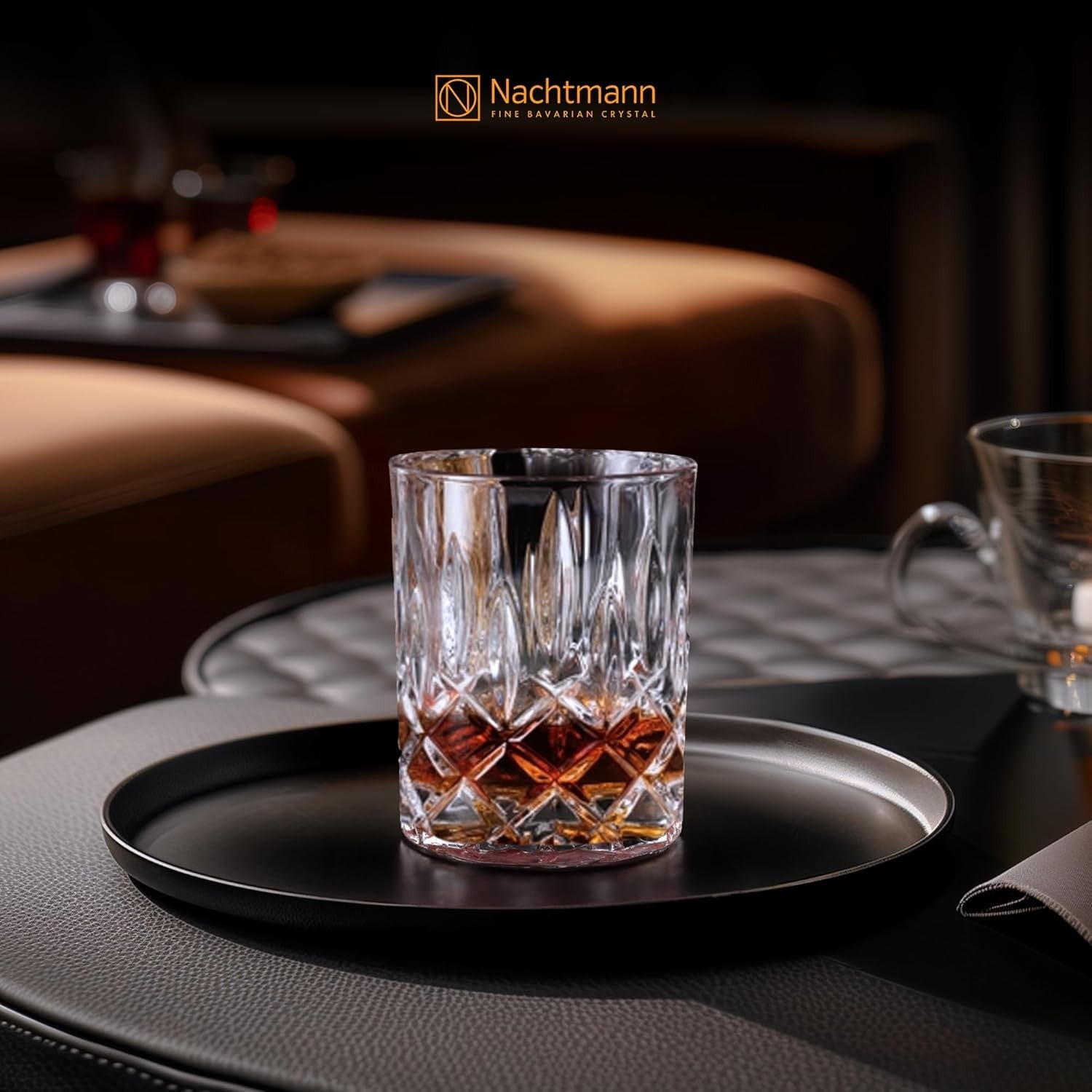 Crystal Whiskey Decanter Set with 2 Glasses | Premium Cut Glass Gift Box