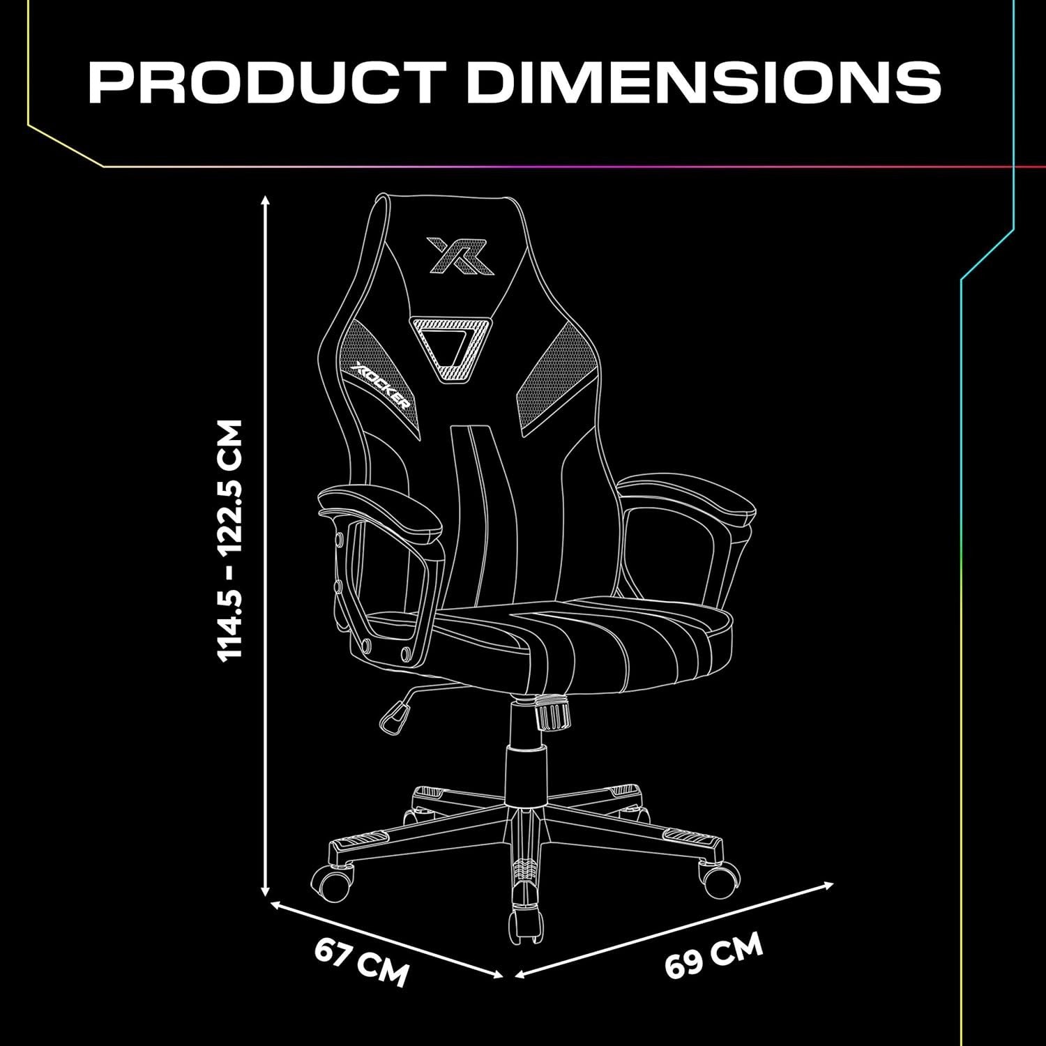 RGB Gaming Chair High Back Ergonomic LED App Control