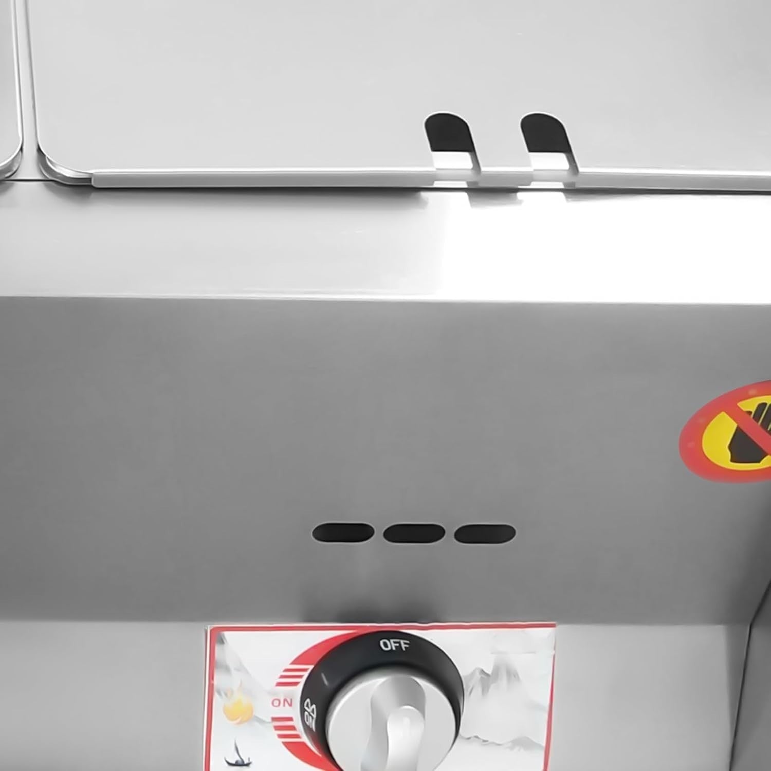 Commercial Gas Food Warmer Bain Marie 3 Pan LPG Countertop