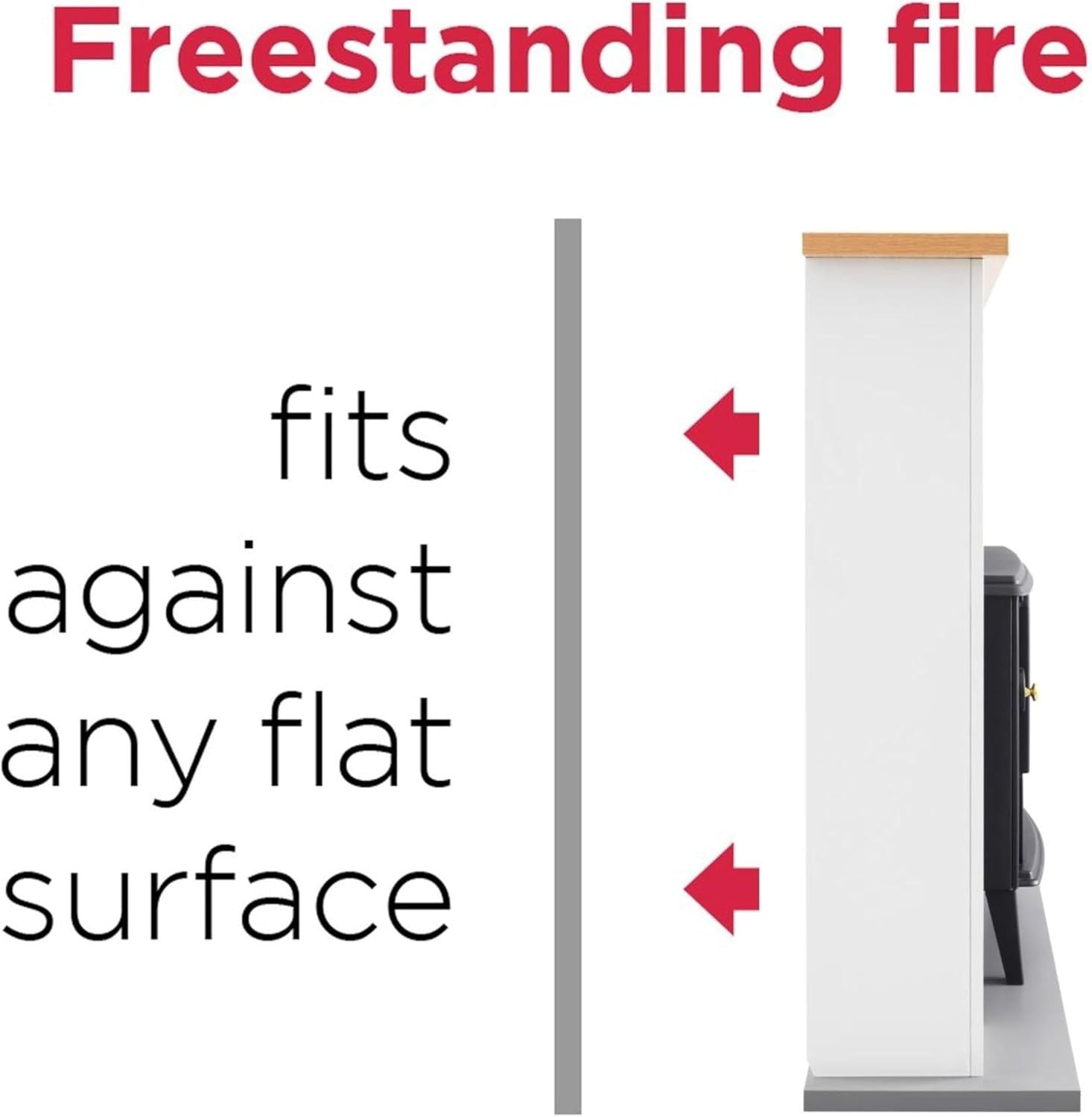 Electric Fireplace Suite Log Stove Heater 2kW Remote LED Flame Effect