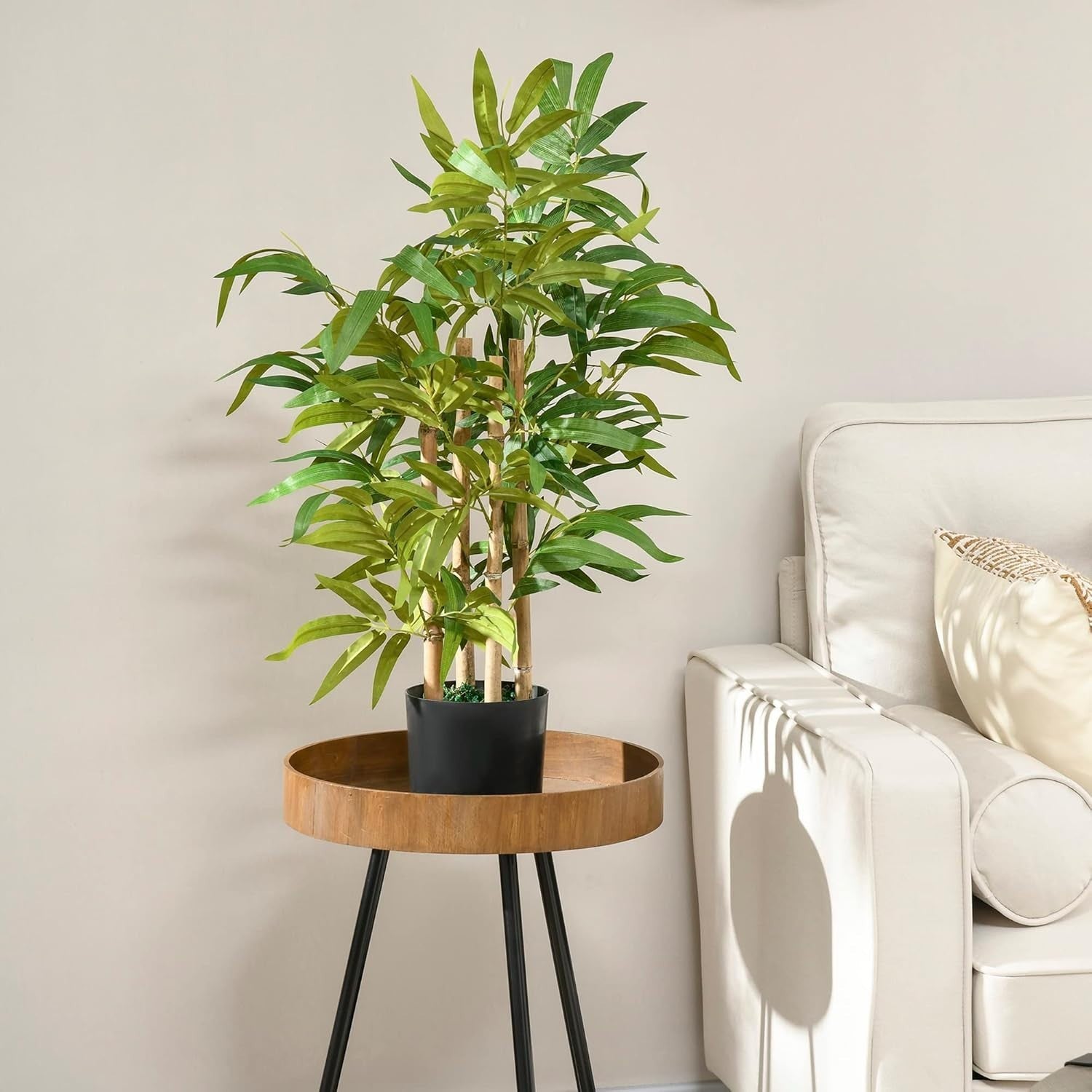 Set of 2 Artificial Bamboo Plants 60cm Fake Indoor Outdoor Decorative Trees