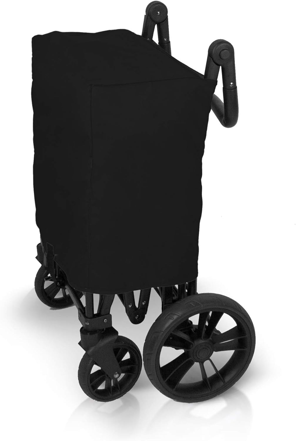 Twin Double Stroller Wagon Push Pull with Canopy Adjustable Handle 2-Seat Black