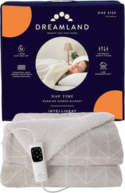 Electric Heated Throw Blanket 180x135cm Velvet Sherpa Fast Heat Washable