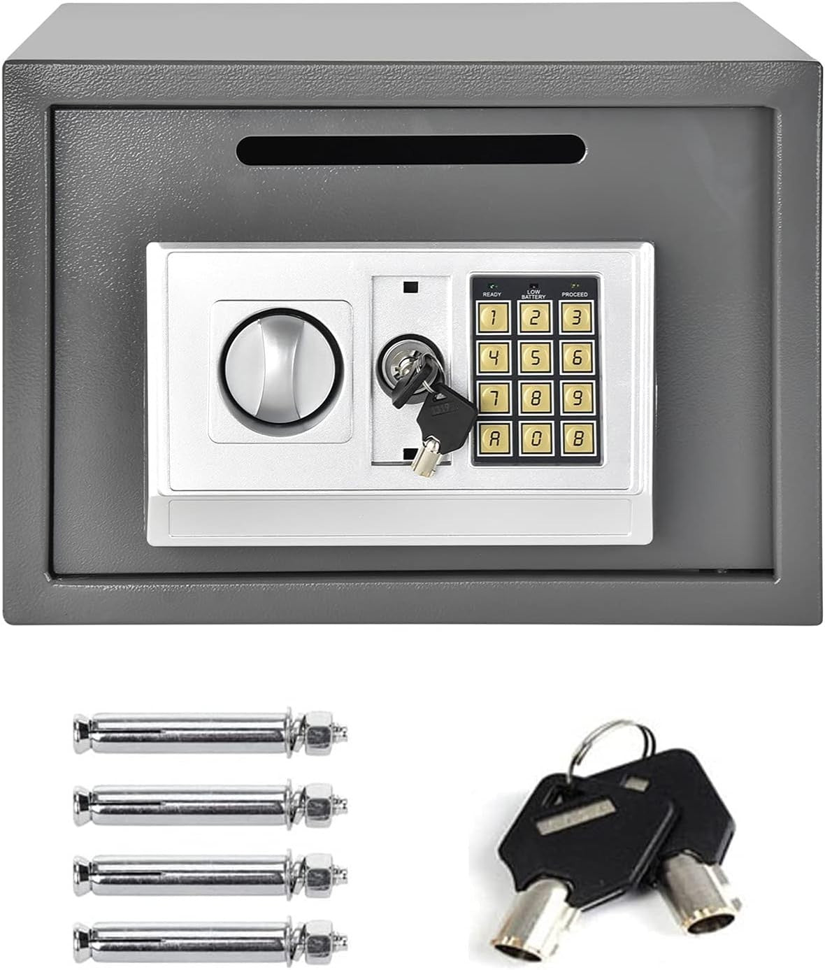 16L Digital Safe Box Electronic Keypad Cash Security Wall Mount