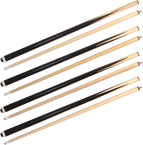 58" House Pool Cue Set 4 Pack Hardwood Billiard Sticks 13mm Tips