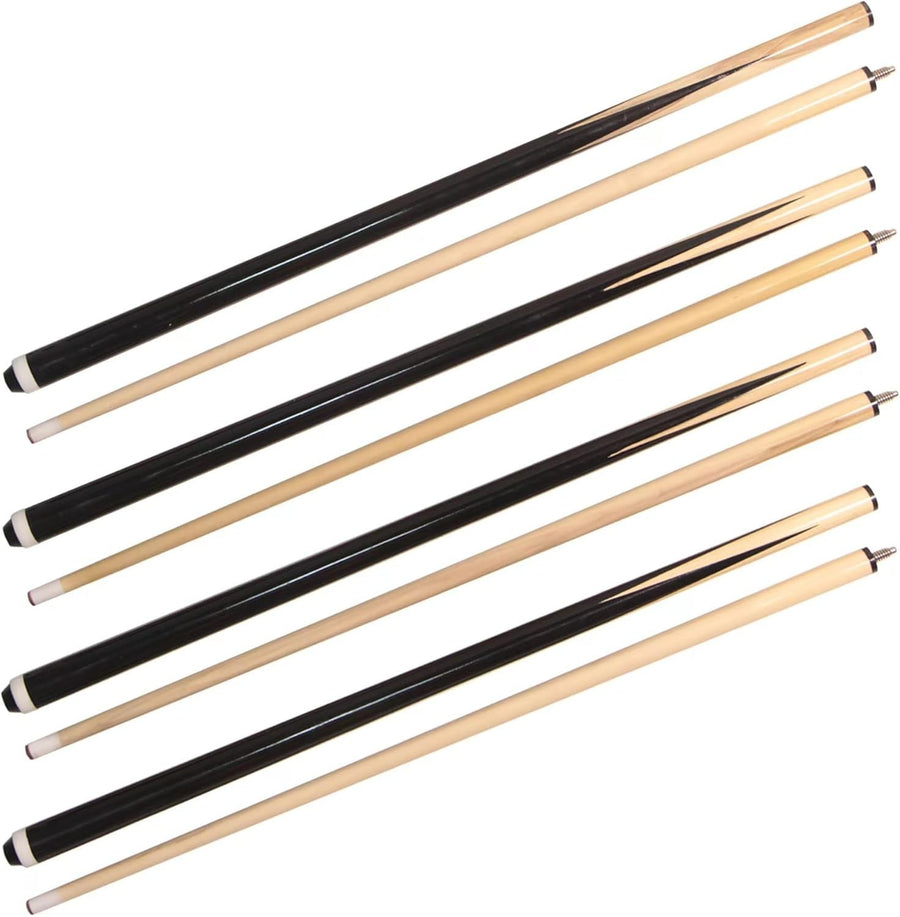 58" House Pool Cue Set 4 Pack Hardwood Billiard Sticks 13mm Tips