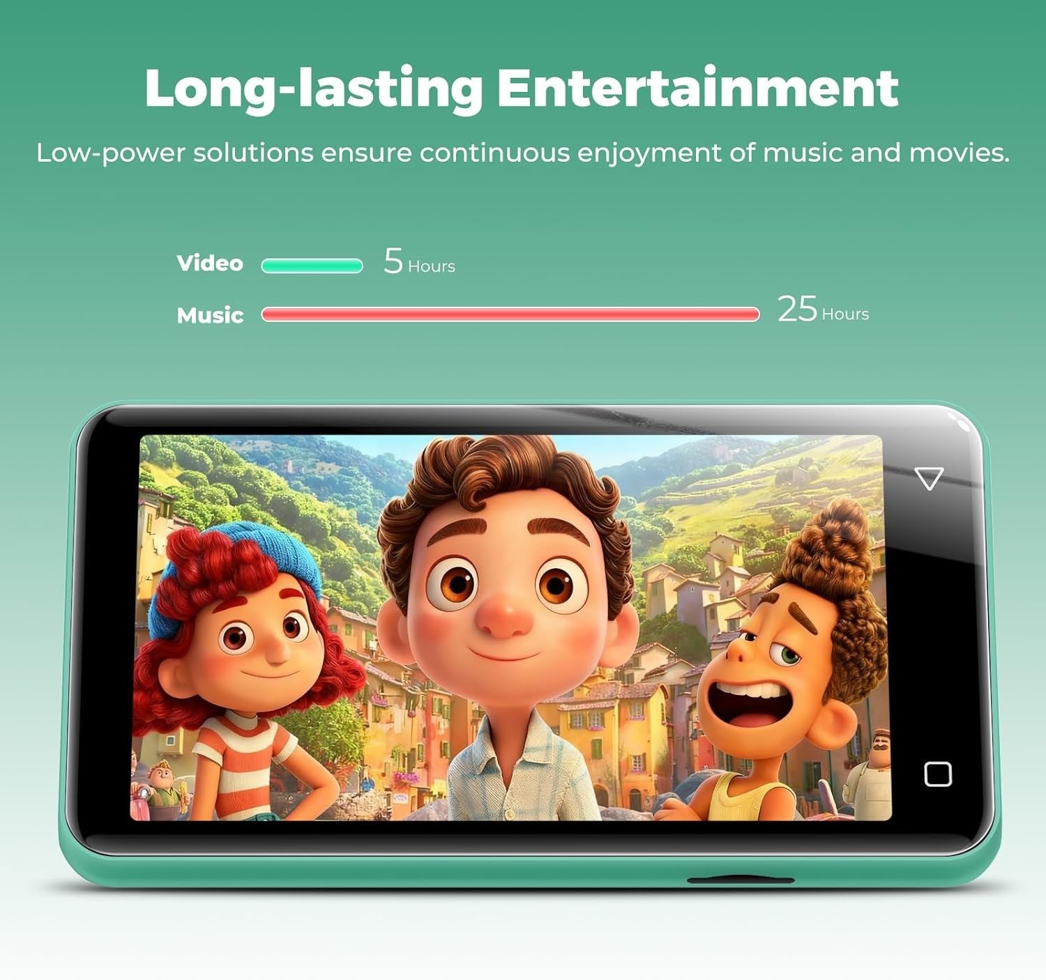 80GB MP3 Player WiFi Bluetooth 4.0" Touch Screen Green